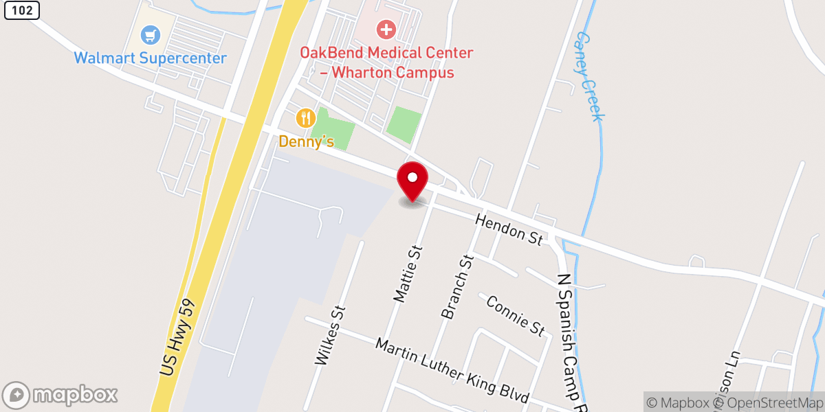 Map showing location of Church of Christ