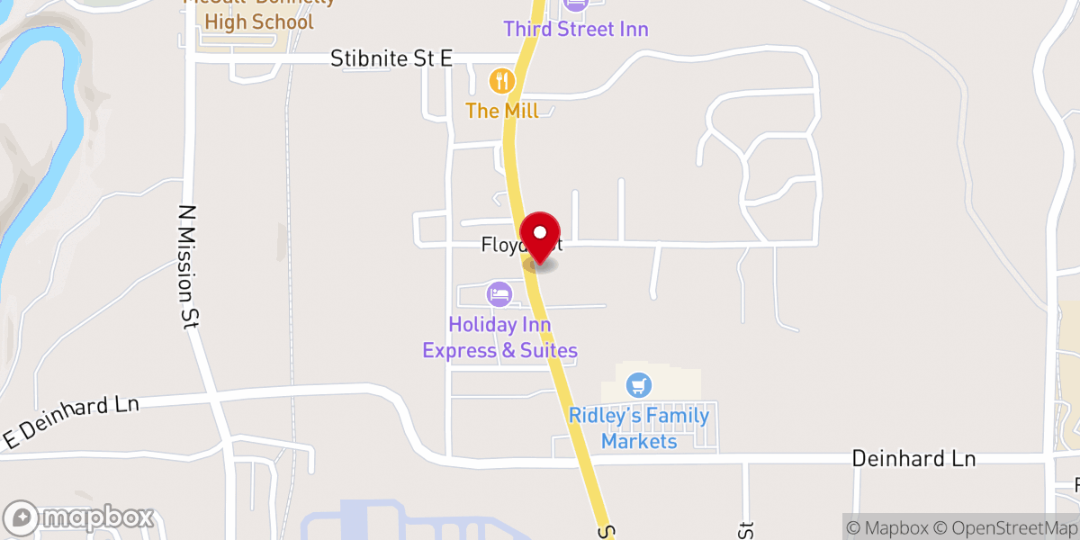 Map showing location of Hi-way Chapel