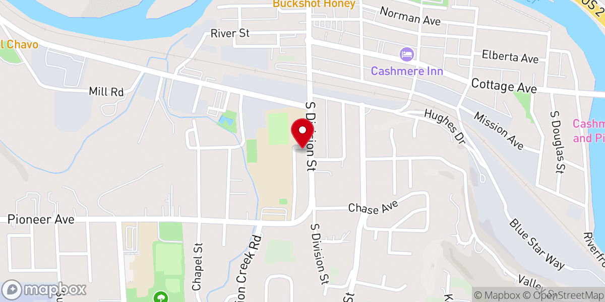 Map showing location of St Francis Xavier Catholic Church