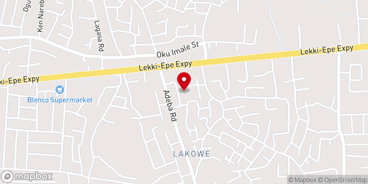 Map showing location of Winners Chapel Living Faith Church Shiloh Centre