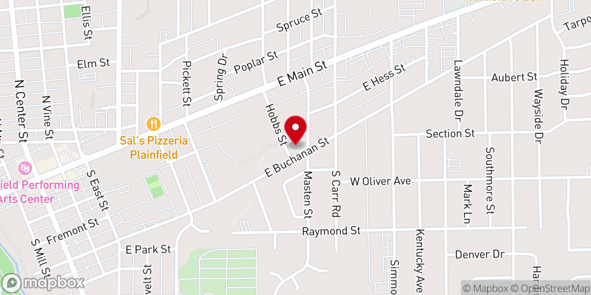 Map showing location of St Mark's Episcopal Church