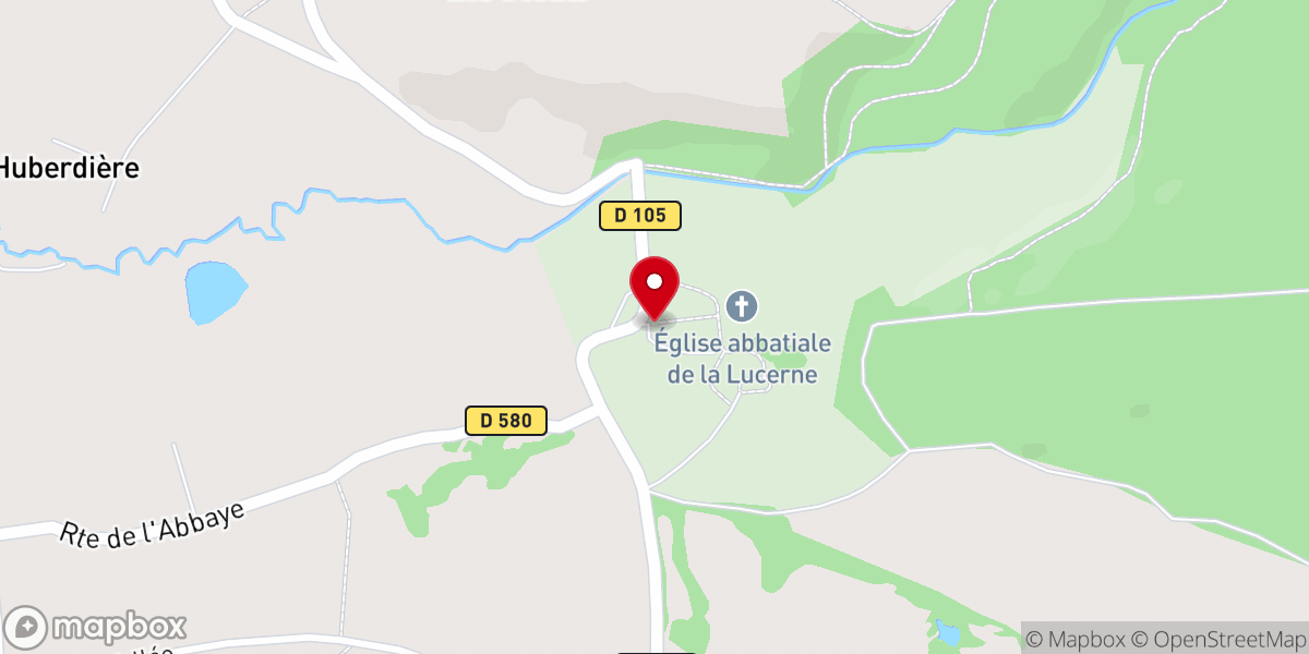 Map showing location of Abbaye de La Lucerne