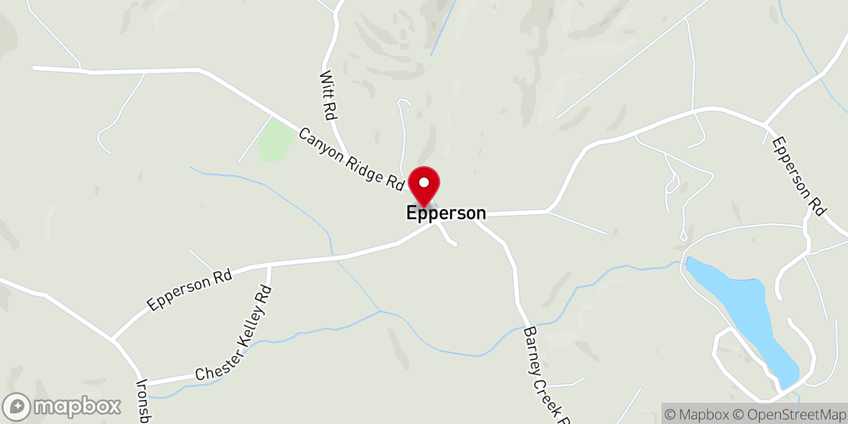 Map showing location of God’s Church at Epperson