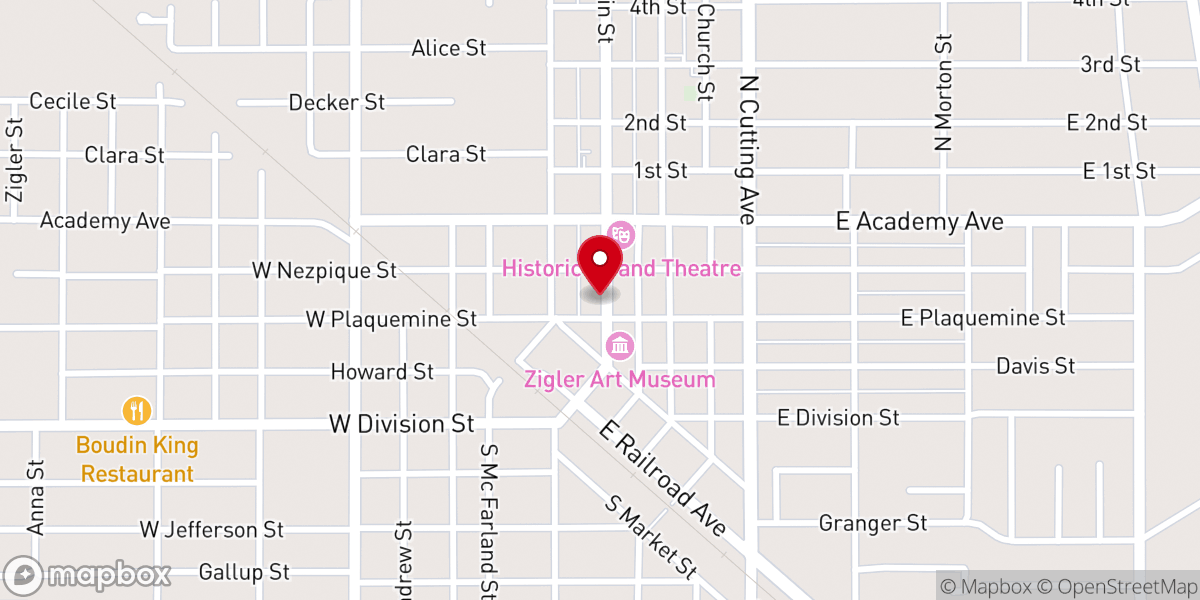 Map showing location of W.H Tupper General Merchandise Museum