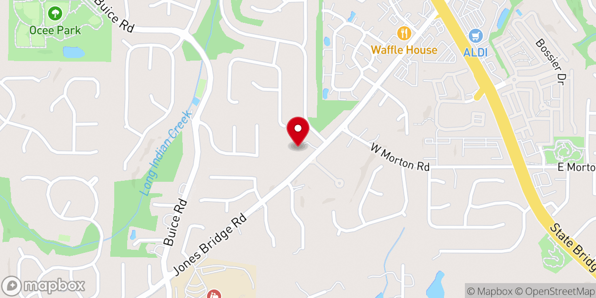 Map showing location of Johns Creek Bahá'í Center