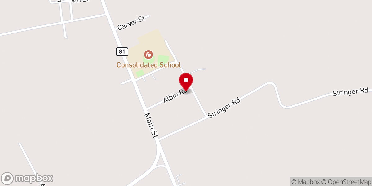 Map showing location of Faith Baptist Church