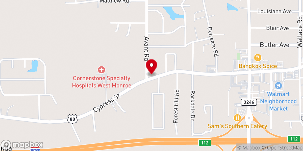 Map showing location of Apostolic Church of the Lord