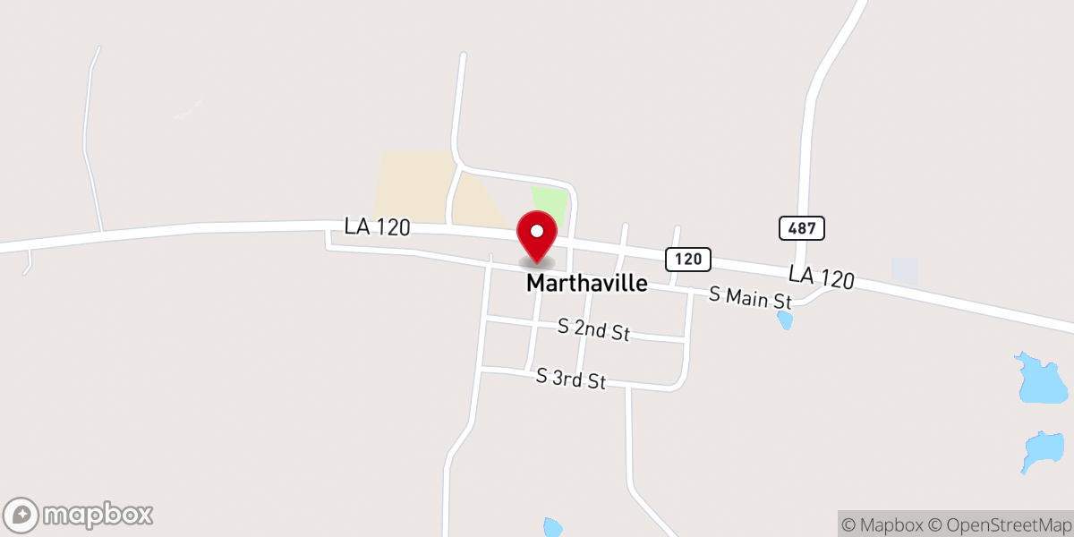 Map showing location of Marthaville