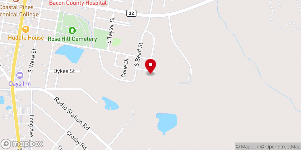 Map showing location of The House Of God In Christ Church Of The Apostolic Faith, Inc.