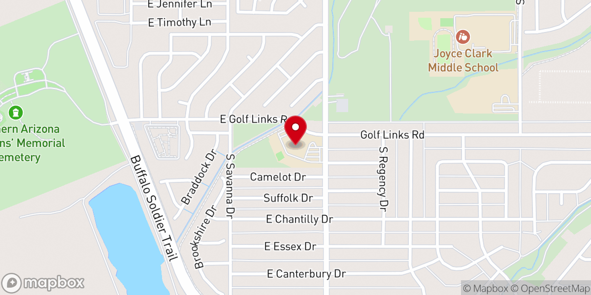 Map showing location of First Full Gospel Baptist Church