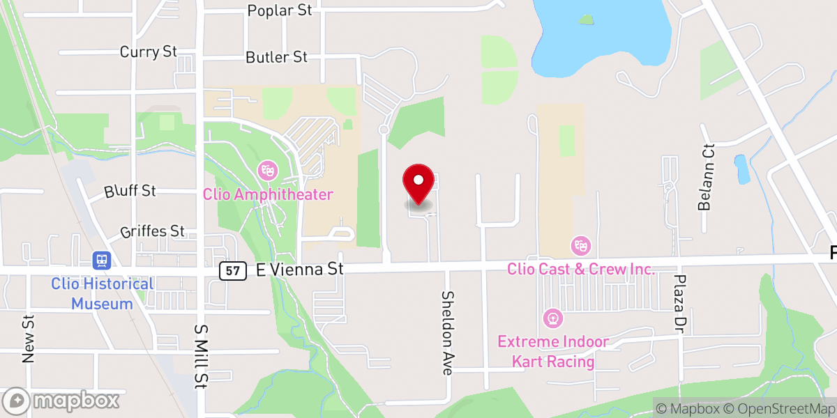 Map showing location of Bethany United Methodist Church
