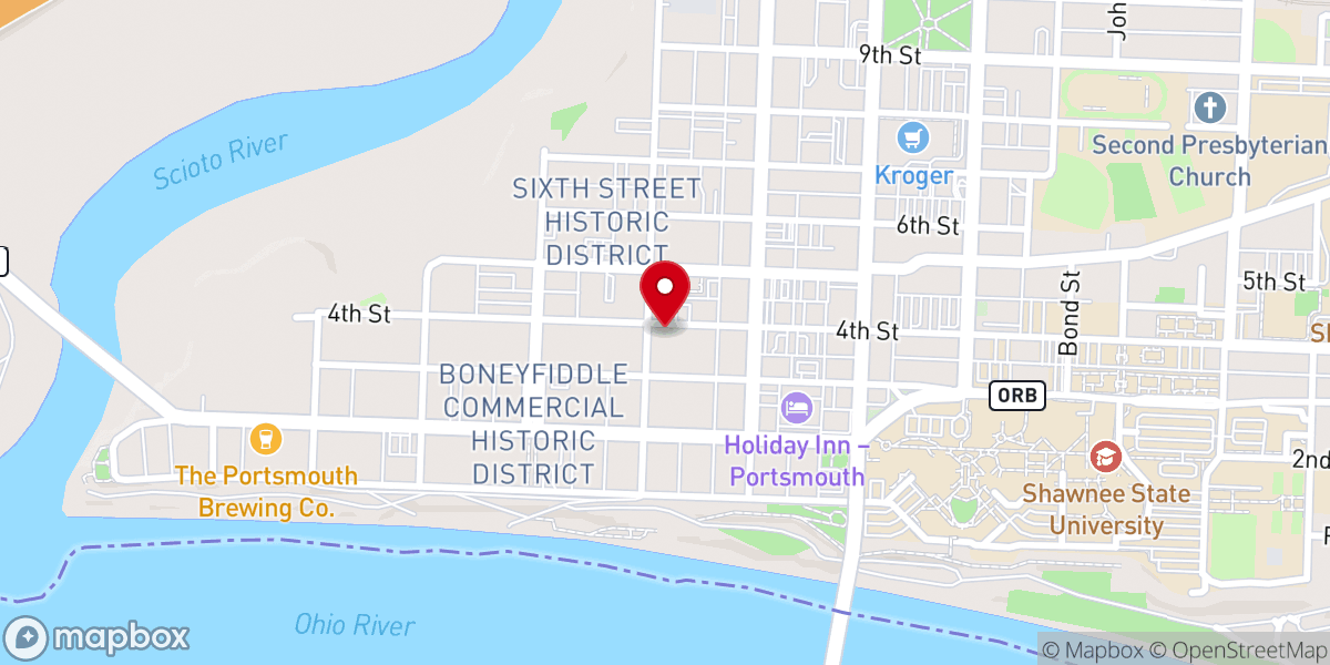 Map showing location of All Saints' Episcopal Church