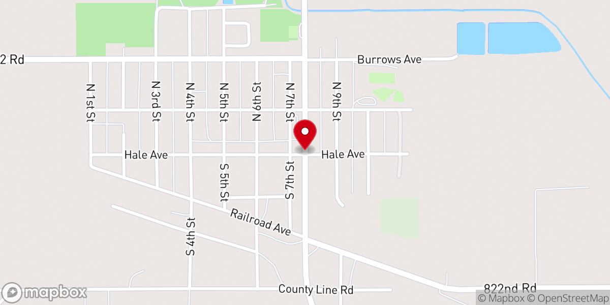 Map showing location of Rosehill Evangelical Free Church