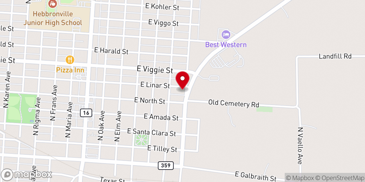 Map showing location of Iglesia de Cristo Misionera