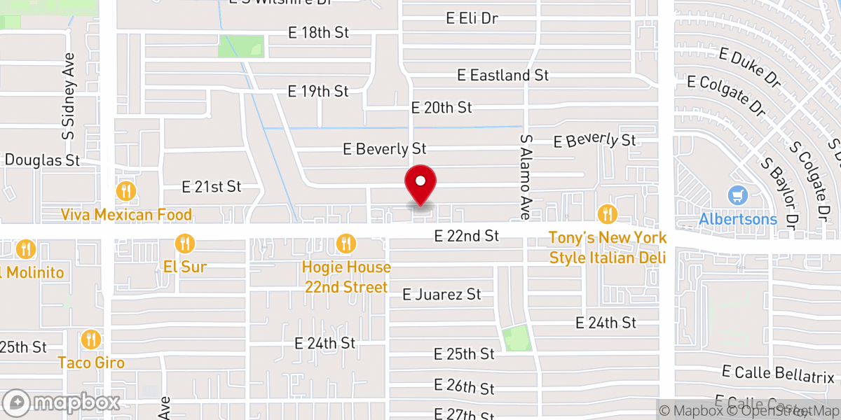 Map showing location of Praise Chapel East