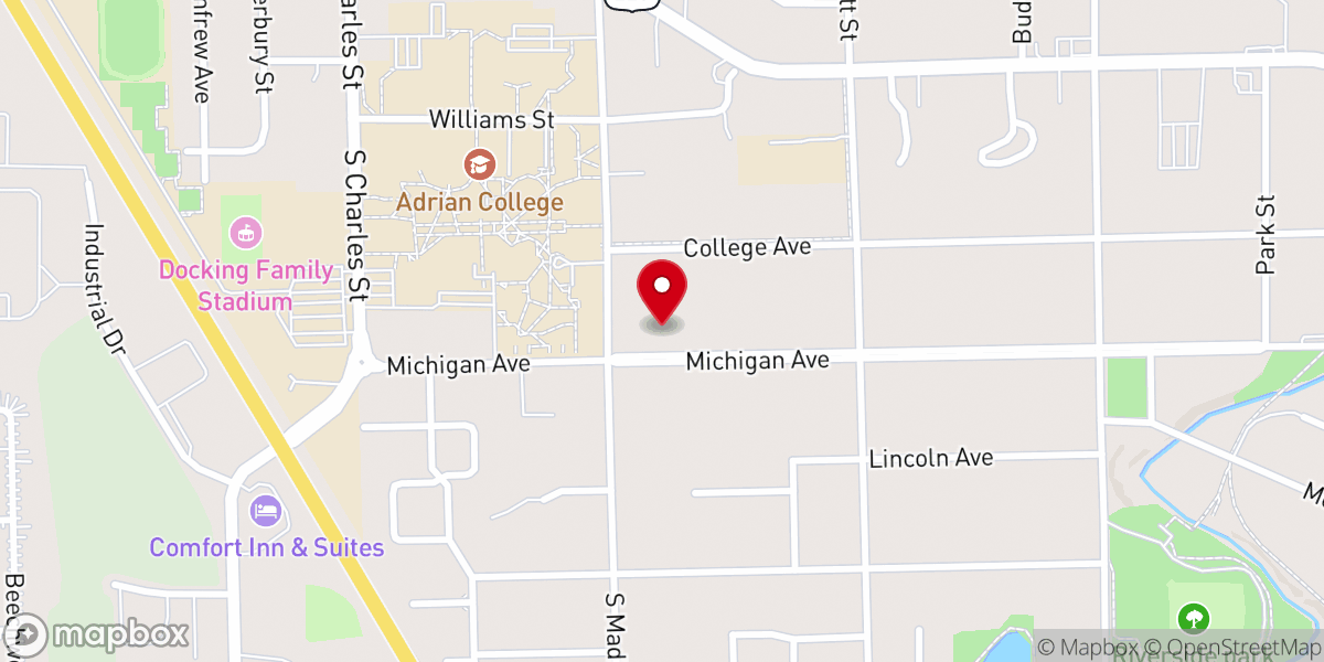Map showing location of Wesley Fellowship Church