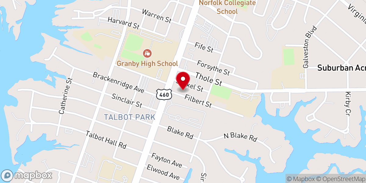 Map showing location of First Baptist Bolling Brook