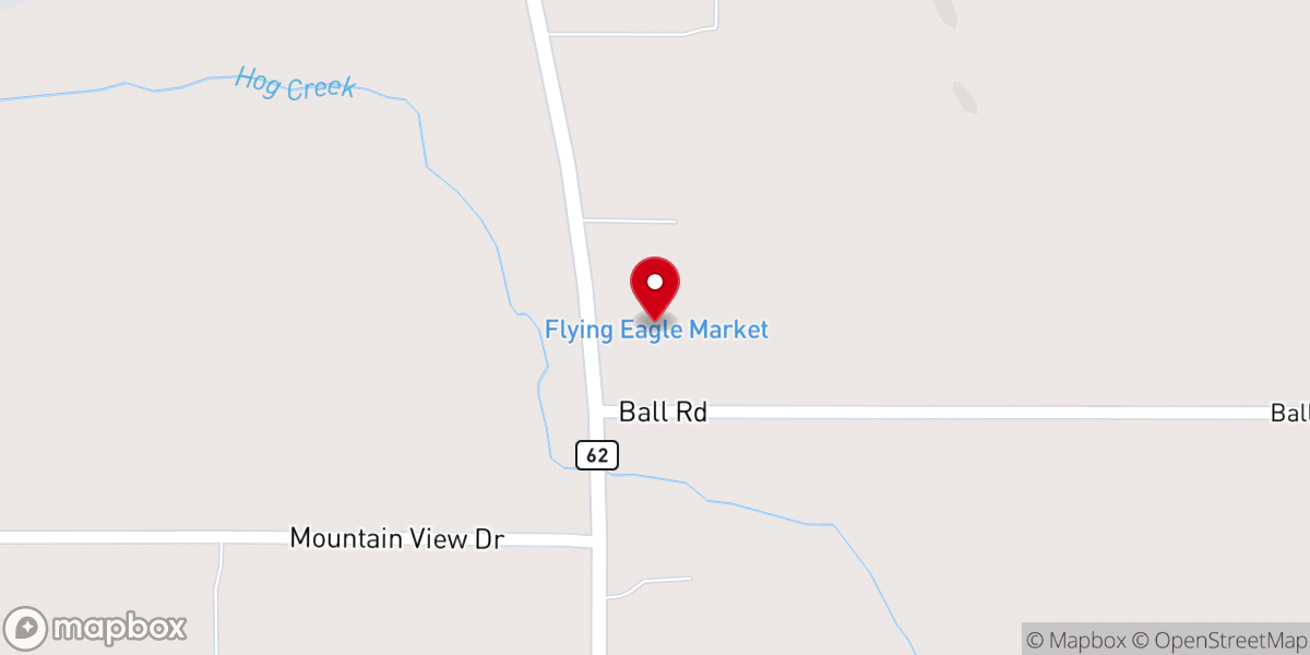 Map showing location of Eagle Point Baptist Church