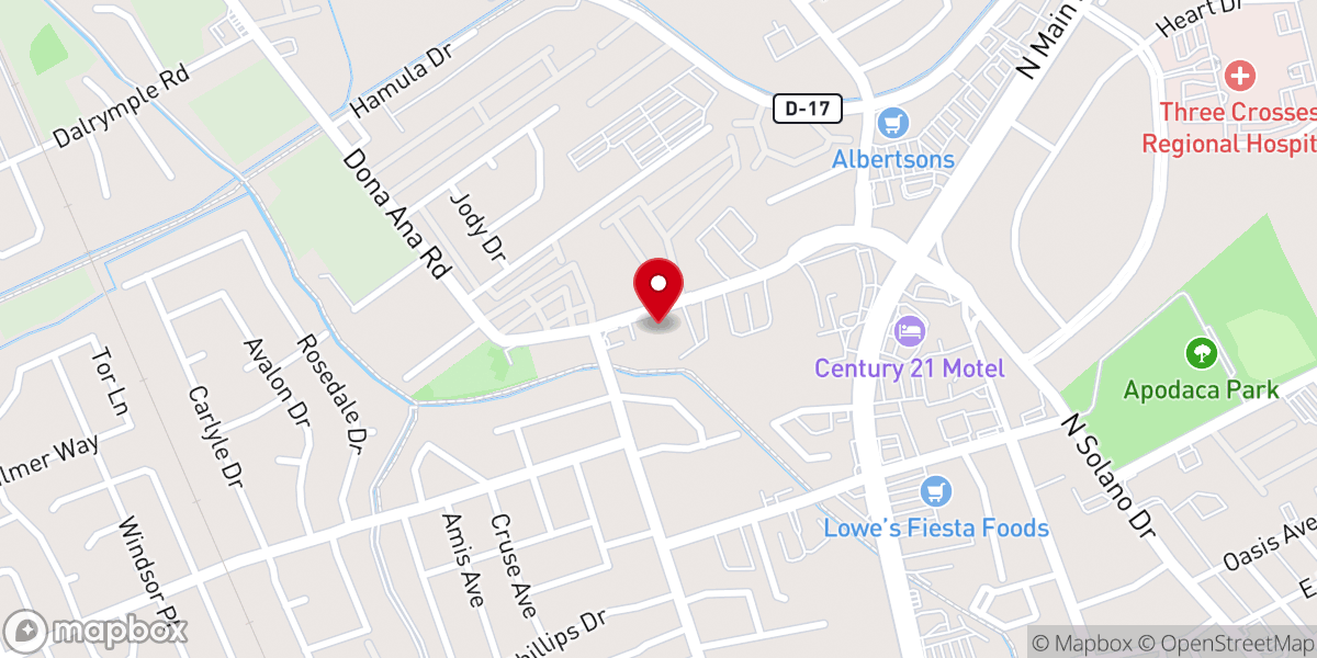 Map showing location of Mountain View Christian Church