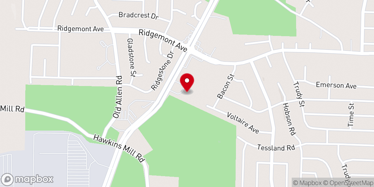 Map showing location of Prince of Peace Missionary Baptist Church
