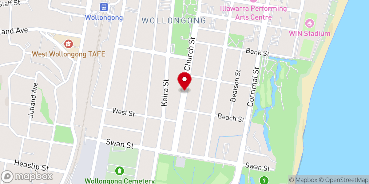 Map showing location of 173 Church St Parking