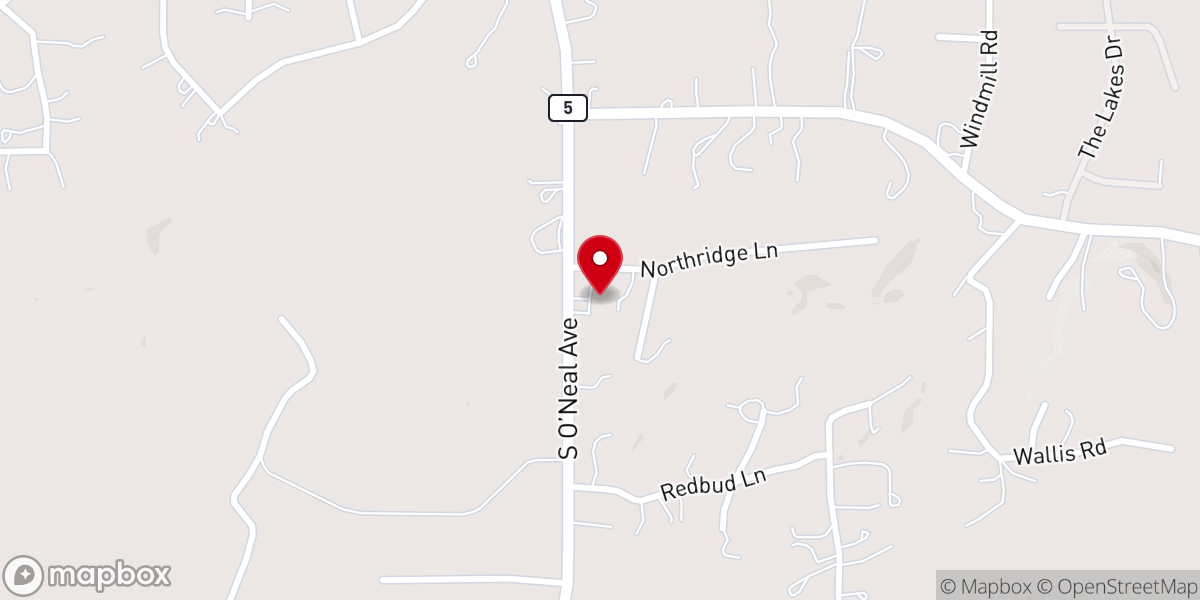 Map showing location of New Faith Baptist Church