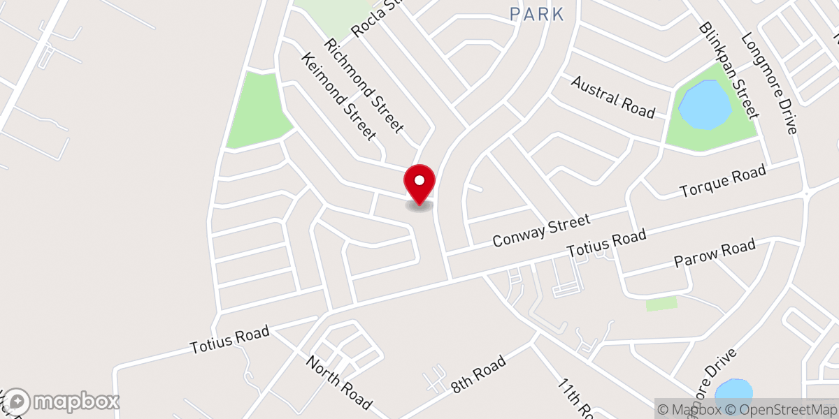 Map showing location of Crystal Park Baptist Church Benoni