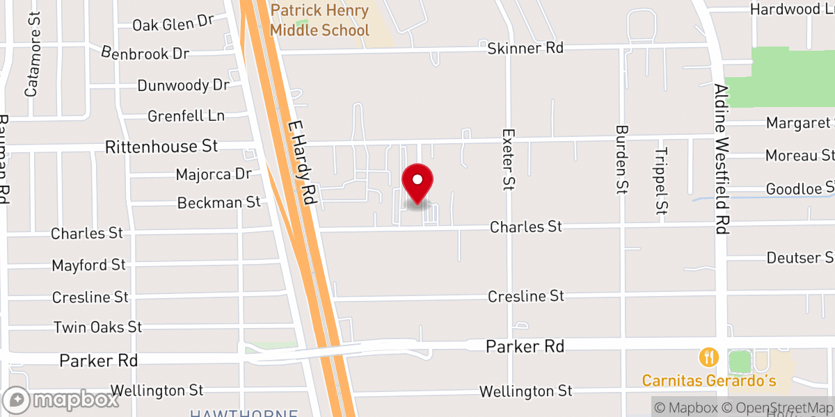 Map showing location of Iglesia Misionera Ebenezer Houston