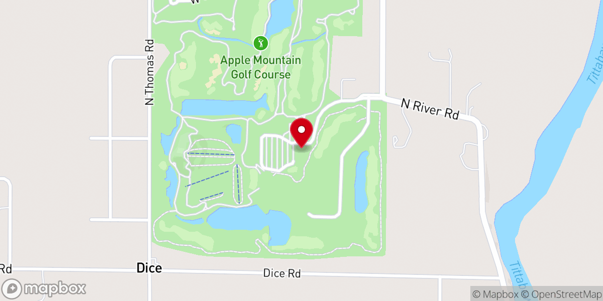 Map showing location of The Chapel at Apple Mountain