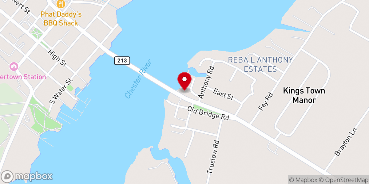 Map showing location of Eastern Shore Primary Care Practice