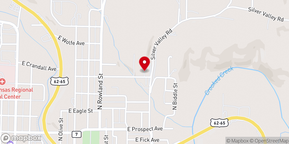 Map showing location of Lifegate Freewill Baptist Church