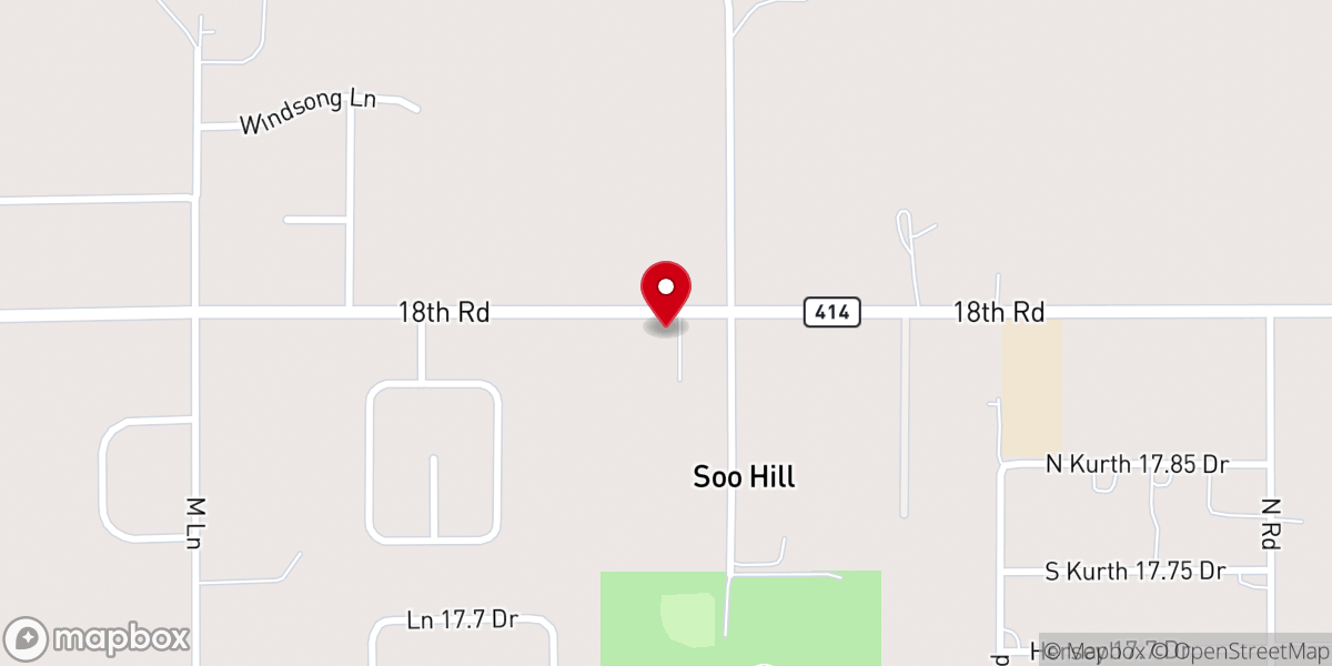 Map showing location of Escanaba Church of Christ