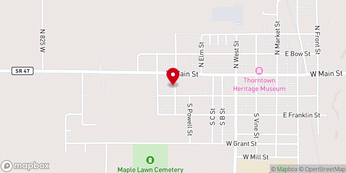 Map showing location of Baptist Church