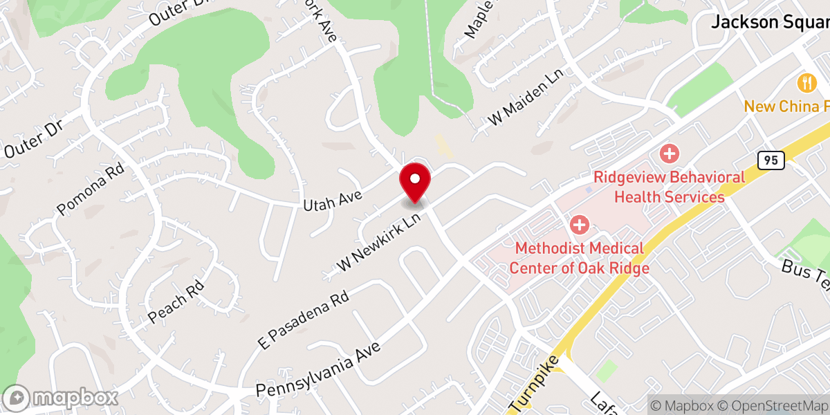 Map showing location of New York Avenue Church of Christ