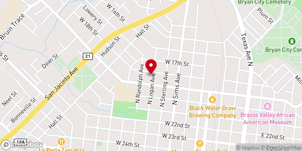 Map showing location of Galilee Missionary Baptist Church
