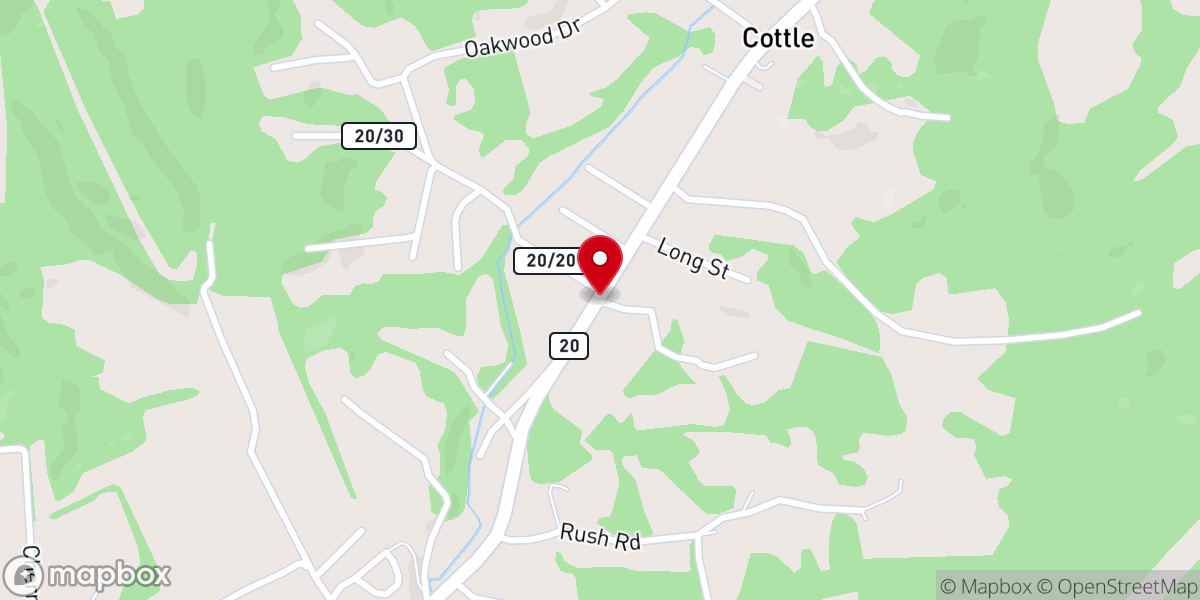 Map showing location of Craigsville Campmeeting