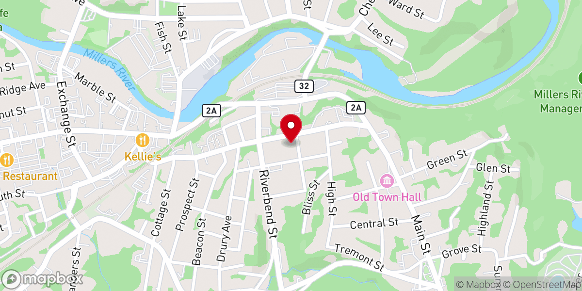 Map showing location of St John's Episcopal Church