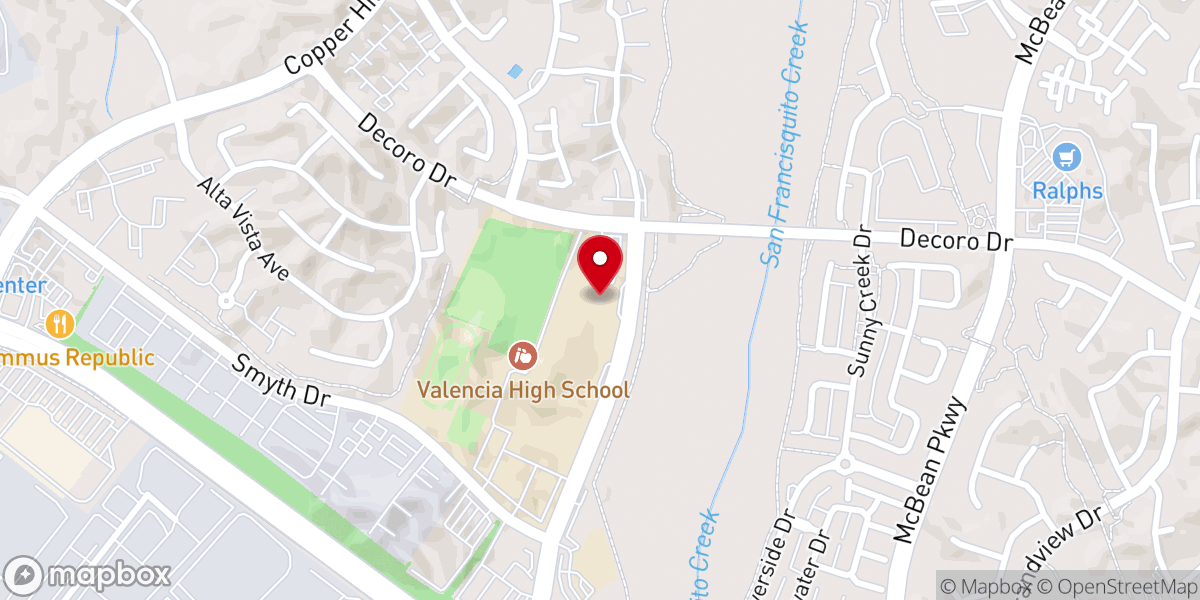 Map showing location of Valencia Christian Center