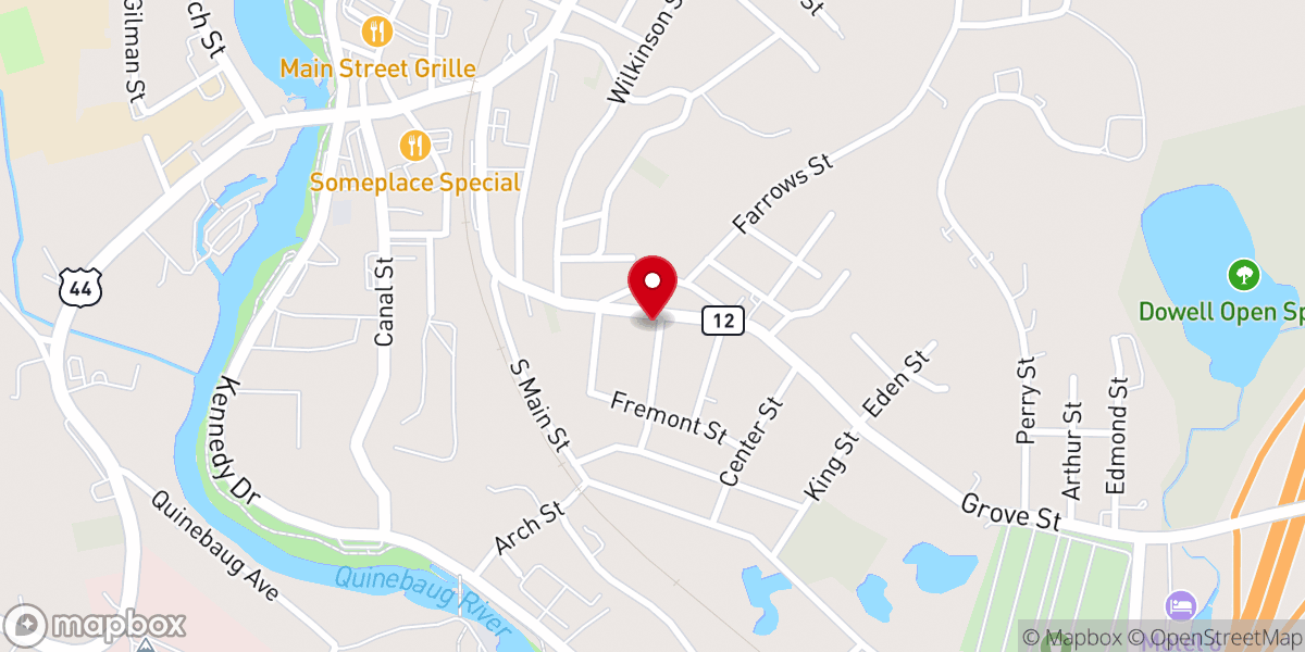 Map showing location of Saint Philips Episcopal Church