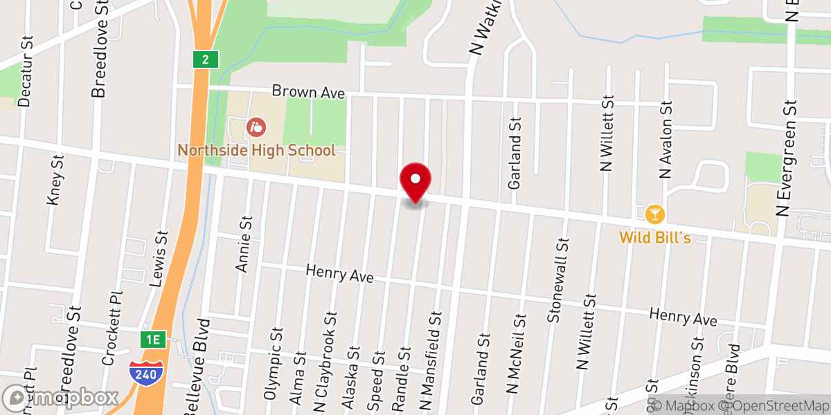 Map showing location of Friendship Baptist Church