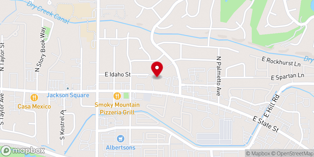 Map showing location of First Baptist Church of Eagle