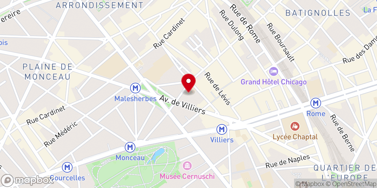 Map showing location of Église Saint-Charles de Monceau