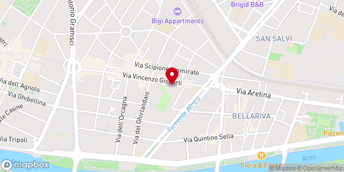 Map showing location of Parrocchia Sacra Famiglia a Firenze