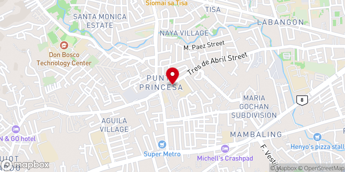 Map showing location of Living Water Christian Fellowship