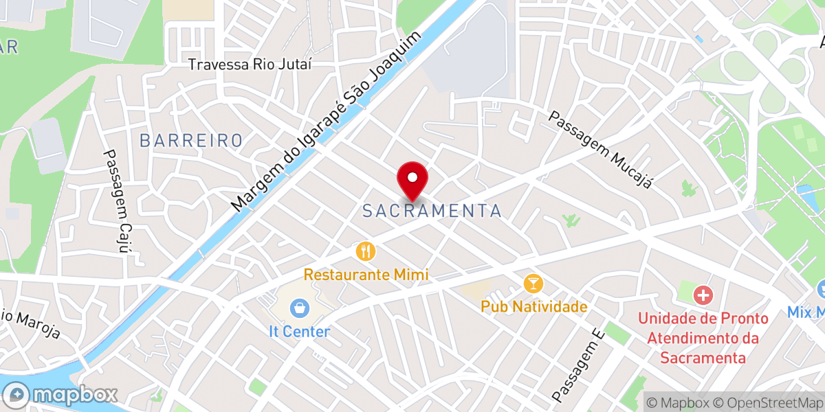 Map showing location of Igreja do Evangelho Quadrangular