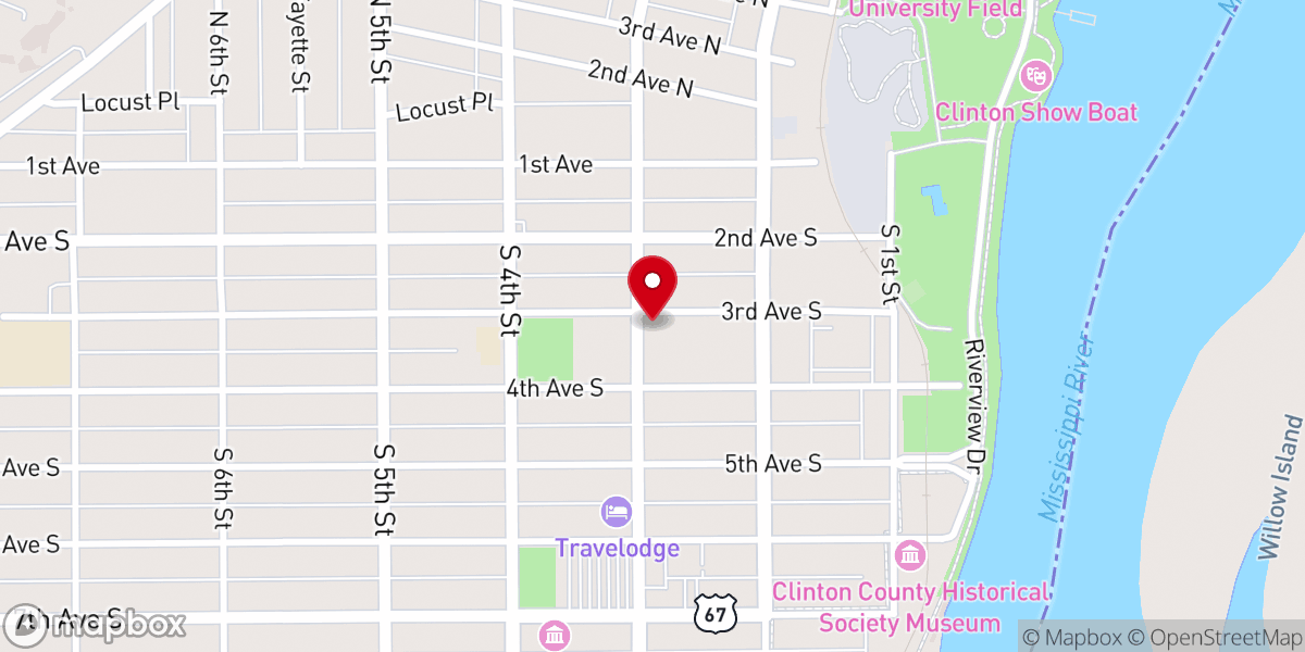 Map showing location of Life Tabernacle Pentecostal Church
