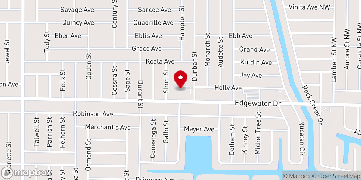 Map showing location of Praise Tabernacle Church