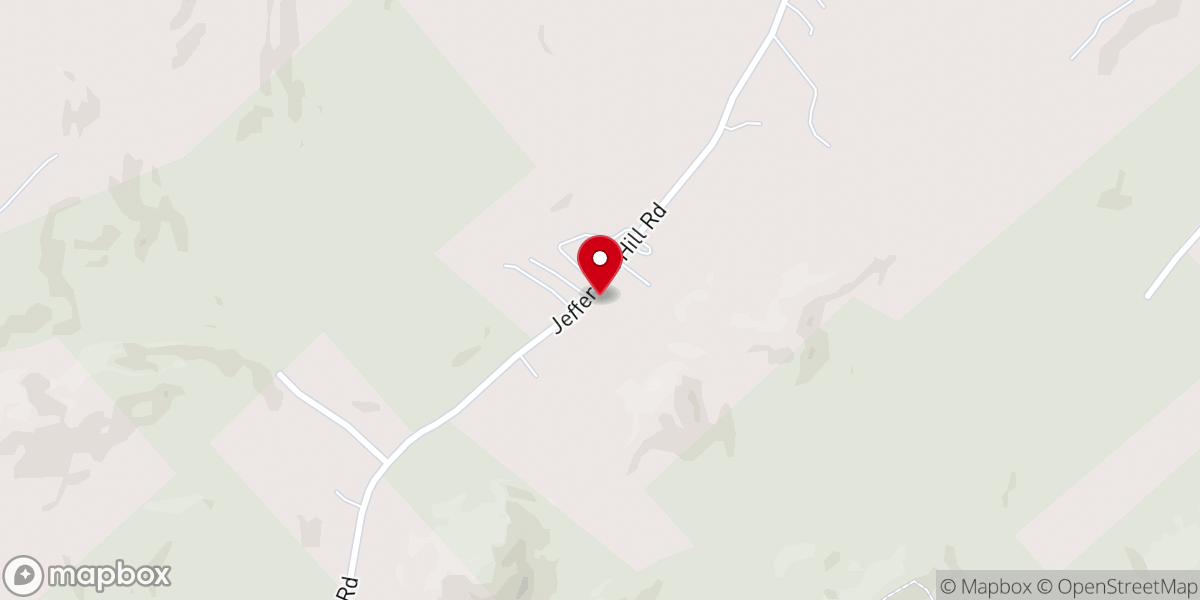 Map showing location of Jefferson Hill Old Baptist Church