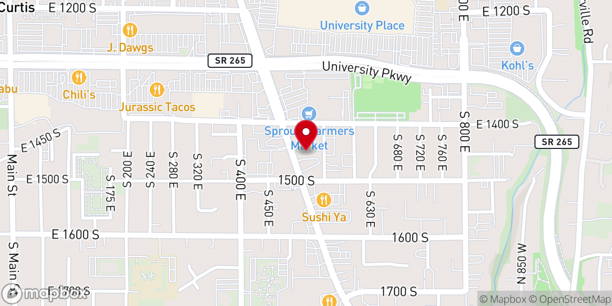 Map showing location of The Door Christian Fellowship Church Orem Utah