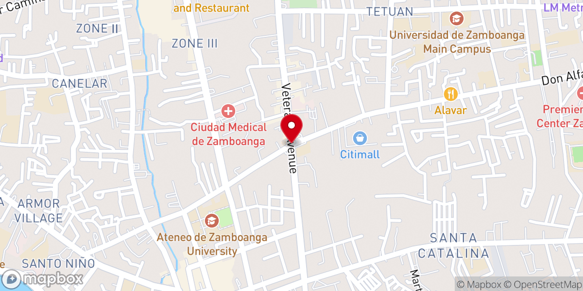 Map showing location of Sta Cruz Alliance Church